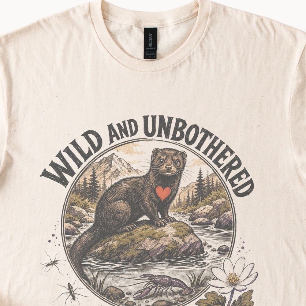 Wild and Unbothered Graphic Tee Nature Illustration Shirt